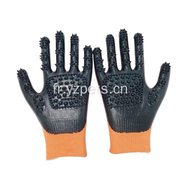 Gants de toilettage pour animaux de compagnie